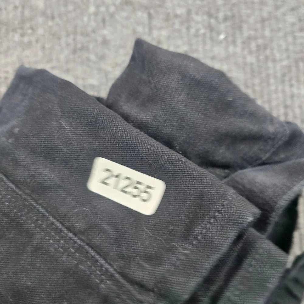 Carhartt R01 Bib Overalls Mens 36x30 Black Duck Canvas Relaxed Work Zip Leg
